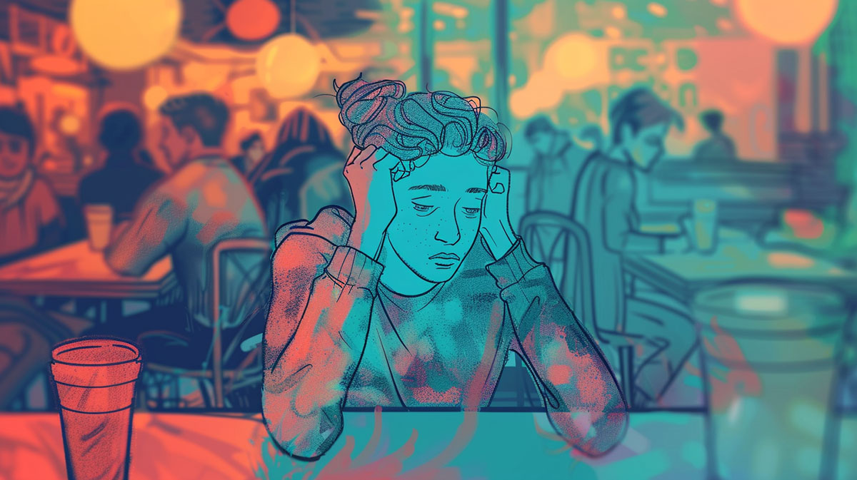 Busy environments can be stressful for introverts.